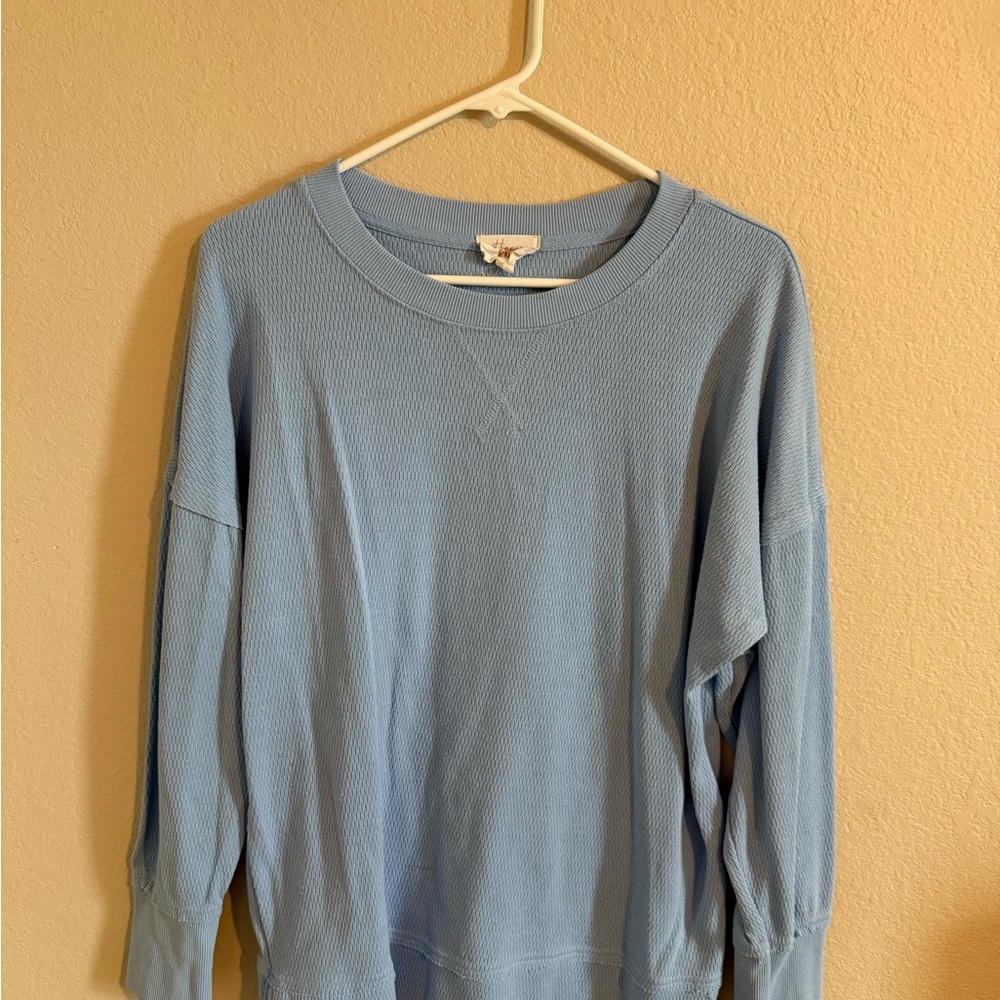 Hippie Rose Sky Blue Knit Crewneck